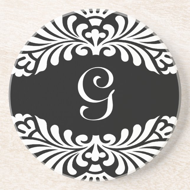 Dessous de verre initiaux monogrammes (Devant)