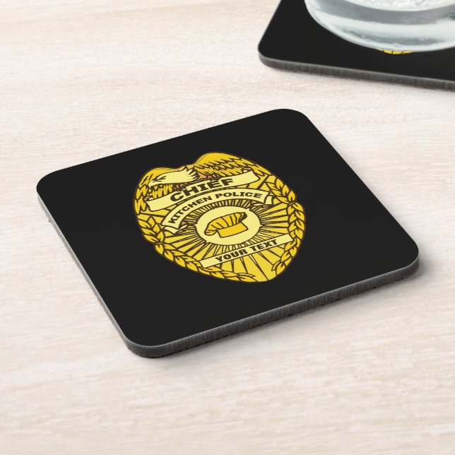Dessous-de-verre Insigne du chef de la police de cuisine (Côté gauche)