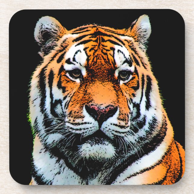 Dessous-de-verre Inspiration des yeux de tigre (Devant)