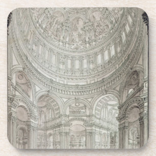 Dessous-de-verre Intérieur de la cathédrale de St Paul, 1817