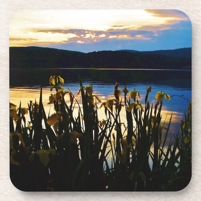 Dessous-de-verre Iris jaunes sur la rive du lac Arrowhead (Devant)