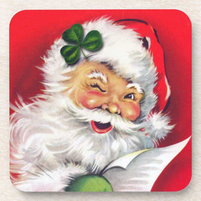 Dessous-de-verre Irish Père Noël, Irish Christmas, Ireland, Irish (Devant)
