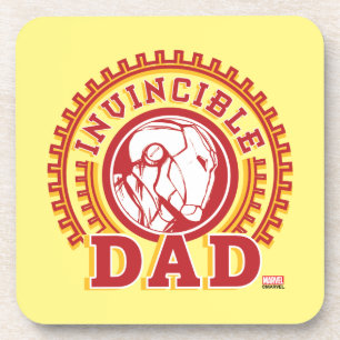 Dessous-de-verre Iron Man Logo Papa Invincible