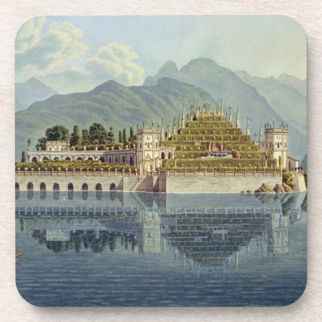 Dessous-de-verre Isola Bella, lac Maggiore : les jardins en (Devant)