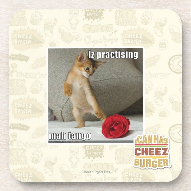 Dessous-de-verre Iz pratiquant le tango d'heure-milliampère (Devant)