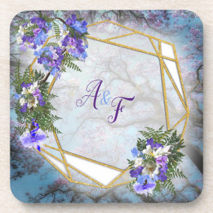 Dessous-de-verre Jacaranda Fleurs & Bouquet de Lys Tapis de Verre