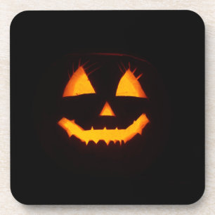 Dessous-de-verre Jack-o'-lantern éclairé