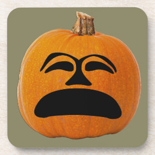 Dessous-de-verre Jack o' Lantern Malheureux Face, Citrouille d'Hall