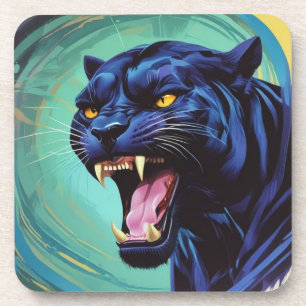 Dessous-de-verre Jaguar - Panthère noire