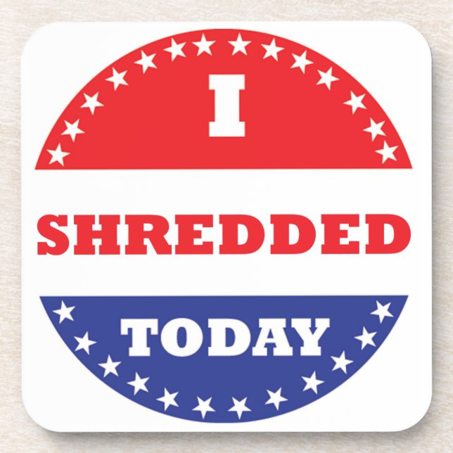 Dessous-de-verre J'ai déchiqueté aujourd'hui (Devant)