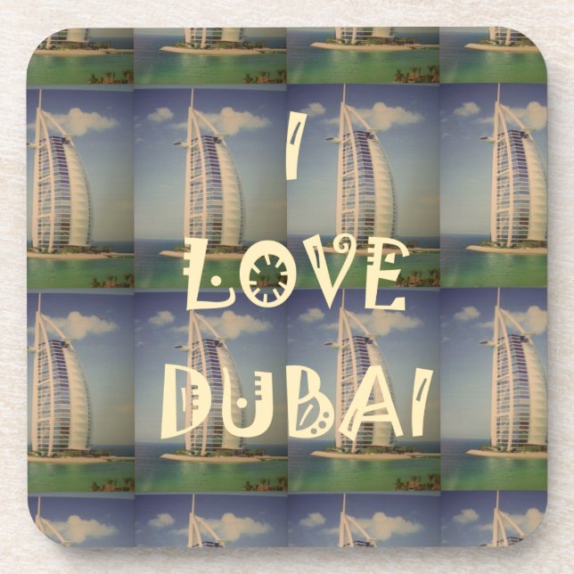 Dessous-de-verre J'aime Dubaï (Devant)