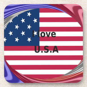 DESSOUS-DE-VERRE J'AIME LES USA