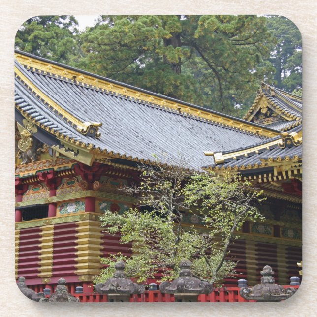 Dessous-de-verre Japon, Nikko. Sanctuaire Toshogu et mausolée en 2 (Devant)