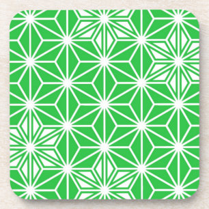 Dessous-de-verre Japonais Asanoha motif - vert jade