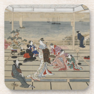 Dessous de verre japonais de l'art d'Utamaro