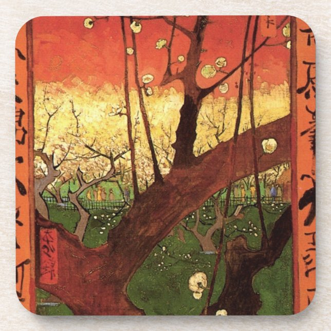 Dessous-de-verre Japonisme : Arbre à prune fleuri par Vincent van G (Devant)
