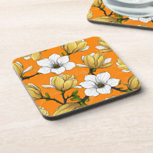 Dessous-de-verre Jardin de Magnolia en jaune