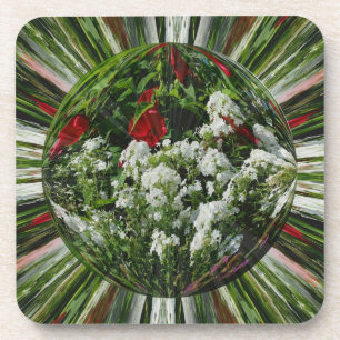 Dessous-de-verre Jardin Fleur Jardin Floral Abstrait Jeu de Dessous