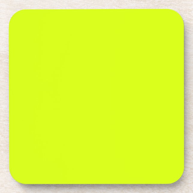 Dessous-de-verre Jaune néon, haute visibilité (Devant)