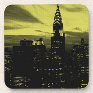 Dessous-de-verre Jaune pointu Noir New York City