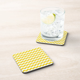 Dessous-de-verre Jaune Zigzag, Jaune Chevron, Motif géométrique