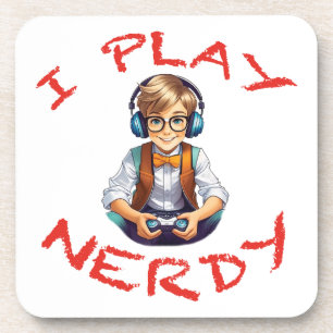 Dessous-de-verre Je joue au gamer nerdy