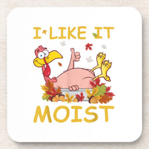 Dessous-de-verre Je L'Aime Moist Funny Turquie Dîner Thanksgiv