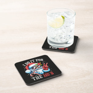 Dessous-de-verre Je le fais pour les Ho's Funny Christmas Santa