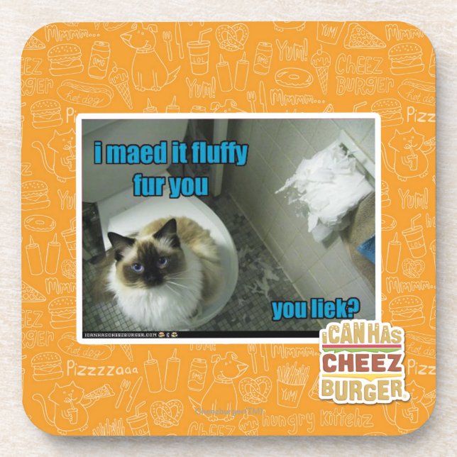 Dessous-de-verre Je maed le fourrure pelucheuse vous (Devant)