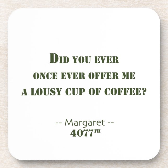 Dessous-de-verre Je ne porterai pas de pistolet (Devant)