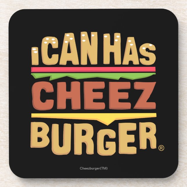 Dessous-de-verre Je peux a le logo de Cheezburger (Devant)