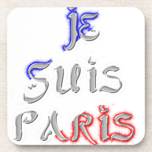 Dessous-de-verre Je Suis Paris I Love Paris Texte Art Imprimer