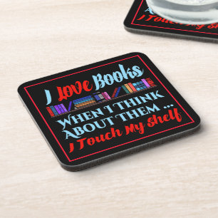 Dessous-de-verre Je Touche Mon Étagère Livre Humour Lover