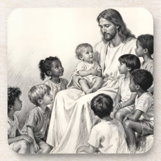 Dessous-de-verre Jesus Sitting with Children