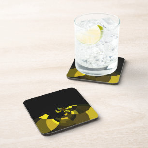 Dessous-de-verre Jet Black et Gold Vector Art Design graphique