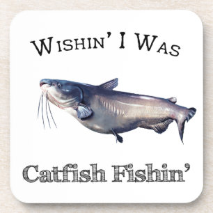 Dessous-de-verre J'Étais Pêche À La Catfish