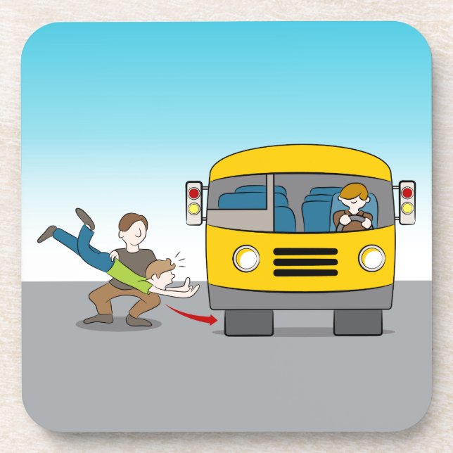Dessous-de-verre Jeté sous l'autobus (Devant)