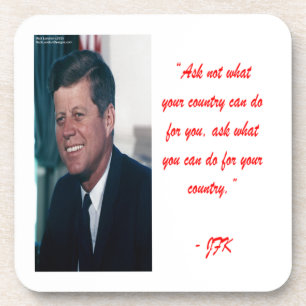 Dessous-de-verre JFK & Ask Not Quote