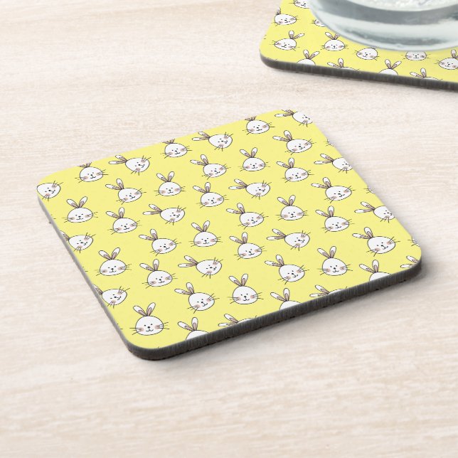 Dessous-de-verre Joli Motif lapin blanc de Pâques (Côté gauche)