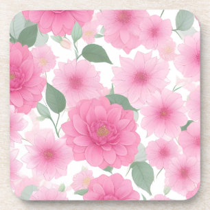 Dessous-de-verre Joli rose Fleur esthétique Serene Floral Charme