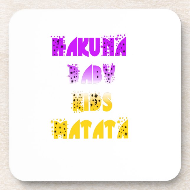 Dessous-de-verre Joli violet et jaune Hakuna Matata bébé enfants G (Devant)