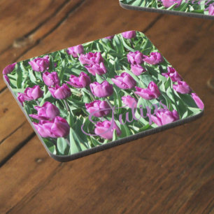 Dessous-de-verre Jolie Tulipes pourpres Florale