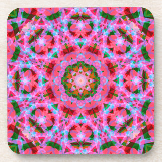 Dessous-de-verre Jolly Christmas Pink Green Red Merry Star Motif