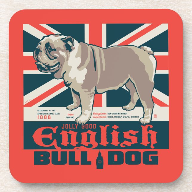 Dessous-de-verre Jolly Good English Bulldog (Devant)