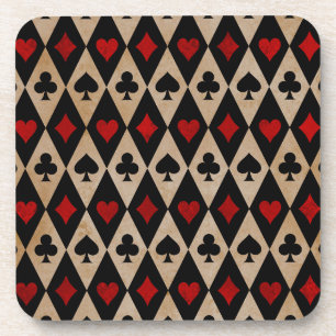 Dessous-de-verre Jouer des combinaisons de cartes sur le noir et le