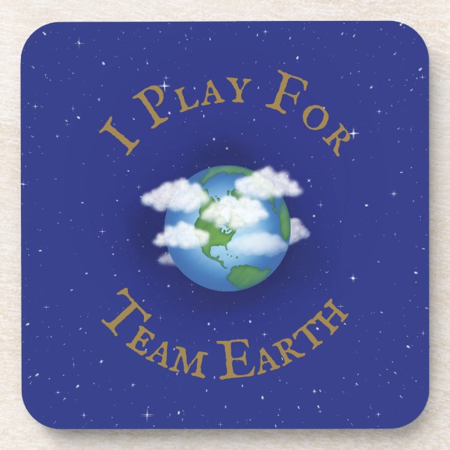 Dessous-de-verre Jouer pour Team Earth - Joueur d'équipe pour l'hum (Devant)