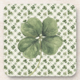 Dessous-de-verre Jour de la Saint-Patrick Trèfle à quatre feuilles