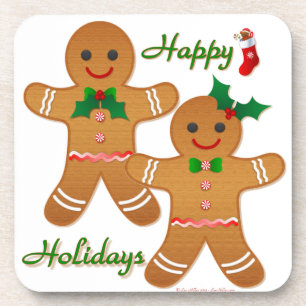 Dessous-de-verre Joyeuses vacances Gingerbread Homme garçon fille