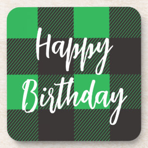 Dessous-de-verre Joyeux anniversaire vert