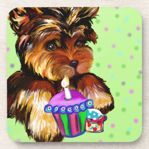 Dessous-de-verre Joyeux anniversaire YORKIE POO
